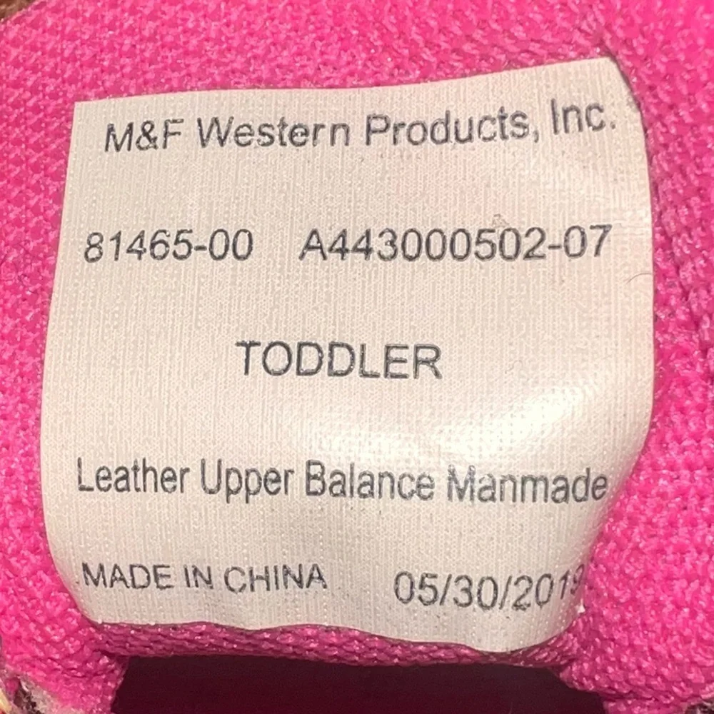 NWOT Ariat Lil' Stompers Toddler Aurora Casual Shoes Cowboy Boots Pink Stripes
